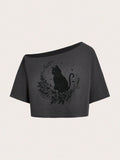 Floral Cat Crop