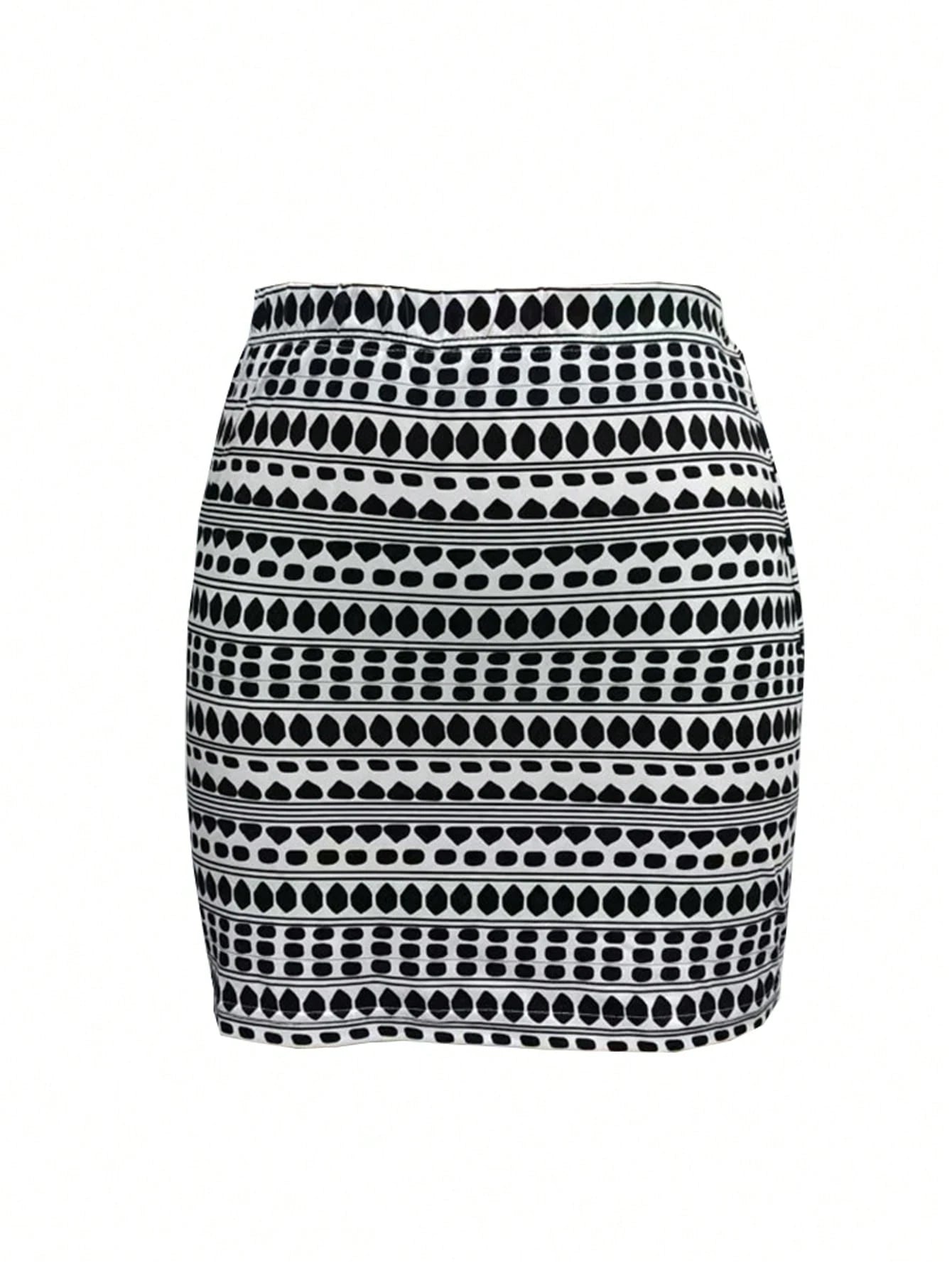 Midnight Geometry Skirt