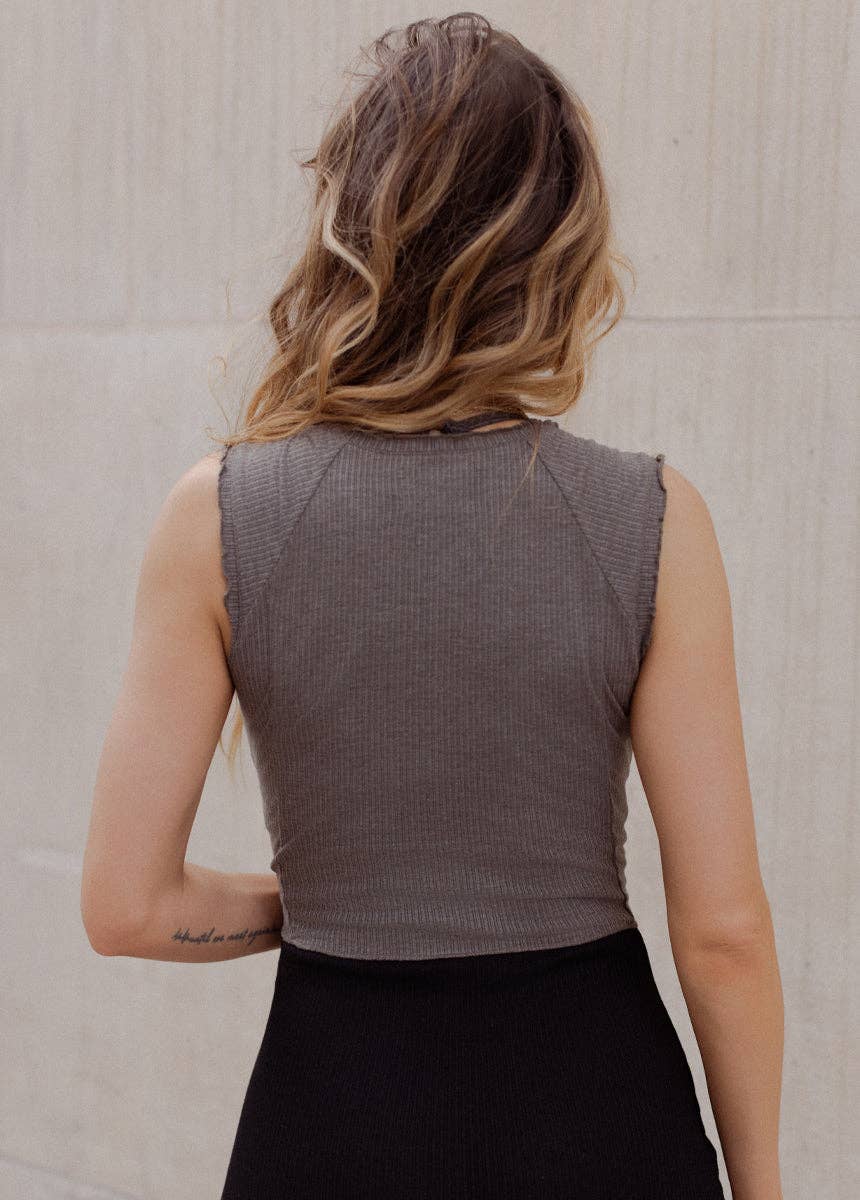 Liesle Top in Heather Gray