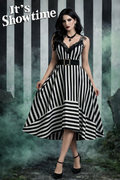 It's Showtime! Black and White Striped Dress